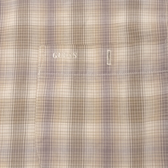 Mens Guess Jeans "American Tradition" Button down Shirt L Brown - Picture 3 of 4